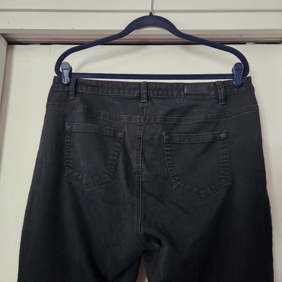 Kenneth Cole Reaction 16W Black Skinny Jeans Zipper Pockets Stretch Plus - Picture 6 of 8